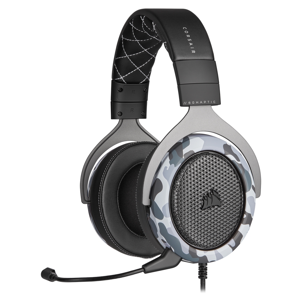 Corsair HS60 HAPTIC Stereo Gaming Headset with Haptic Bass, Camouflage (PC, CA-9011225-EU)