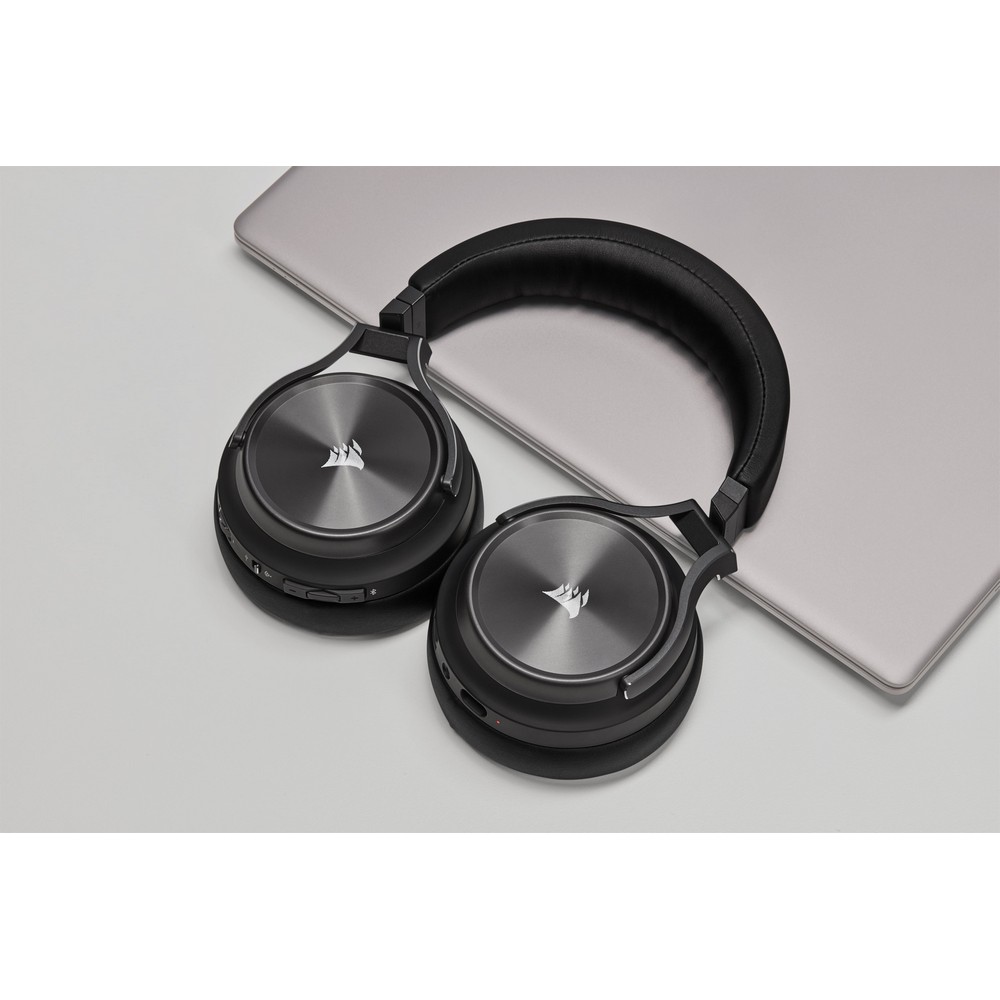 Corsair VIRTUOSO RGB WIRELESS/Bluetooth XT High-Fidelity Gaming Headset with Spatial Audio, Slate
