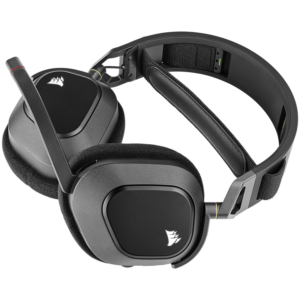 CORSAIR - Corsair HS80 RGB WIRELESS Premium Gaming Headset with Spatial Audio, Carbon CA-9011235-EU