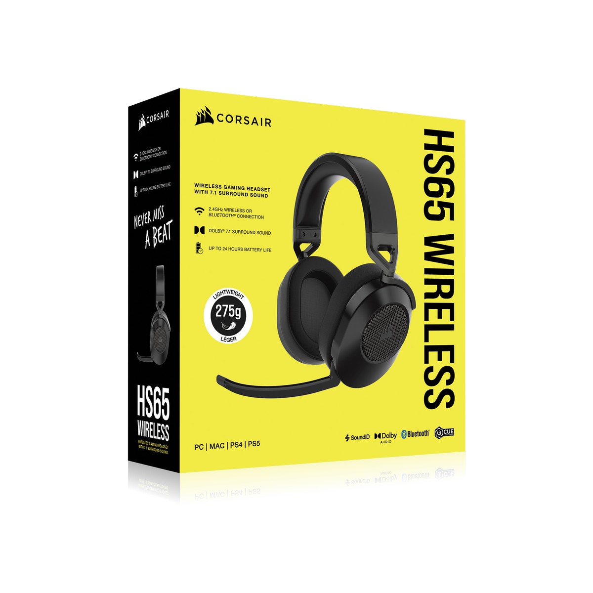 Corsair HS65 WIRELESS Gaming OcUK | Black (CA-9011285-EU) Headset