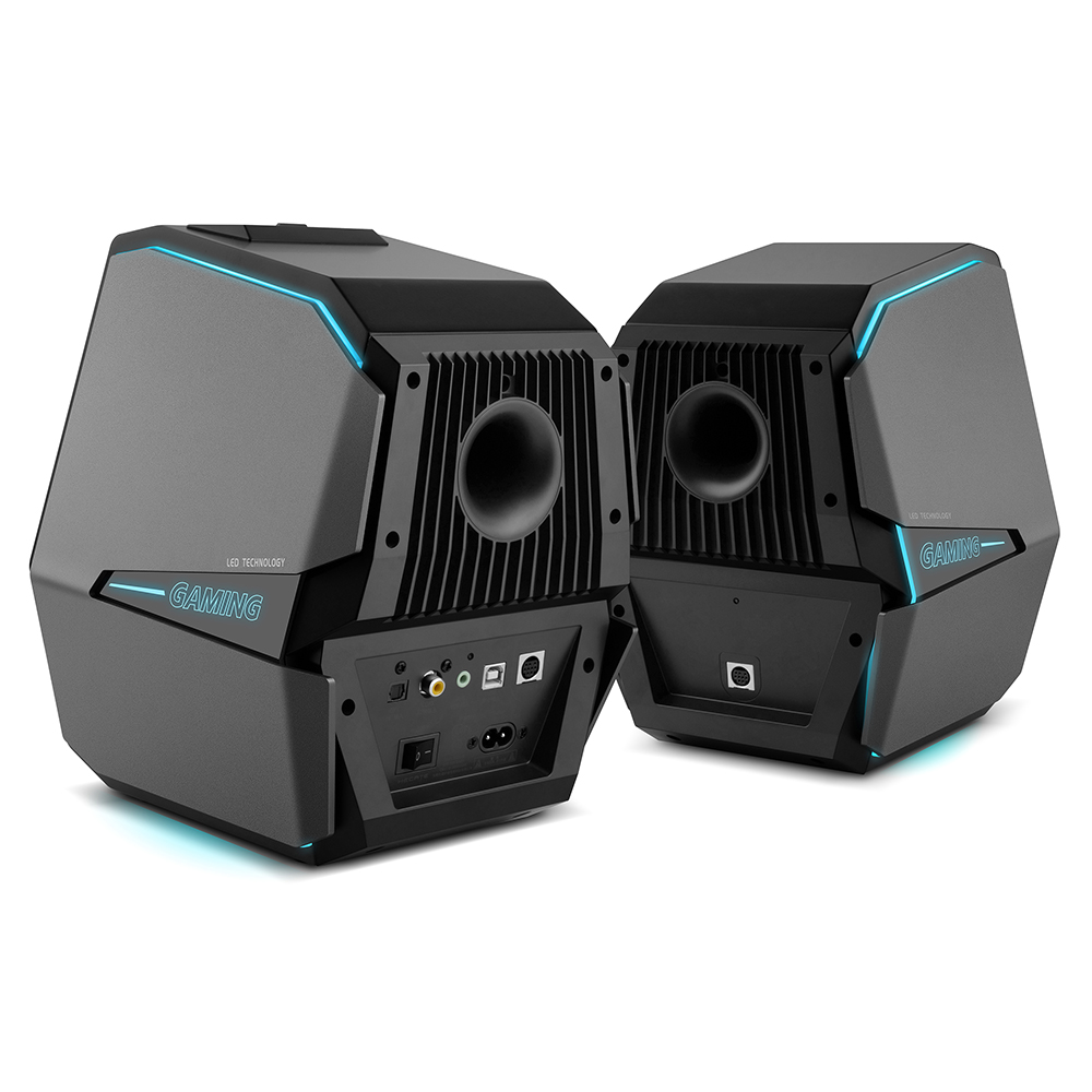 Edifier - Edifier G5000 Hi-Res 2.0 Bluetooth Gaming Speakers With RGB Lighting - Black