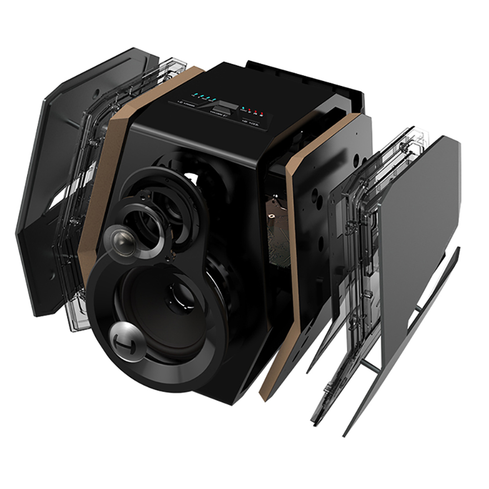 Edifier - Edifier G5000 Hi-Res 2.0 Bluetooth Gaming Speakers With RGB Lighting - Black