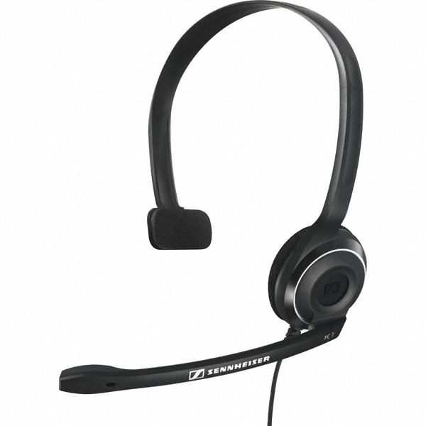 Sennheiser - Sennheiser PC 7 Lightweight Noise Cancelling Headset for VoIP and Multimedia, USB (504196)