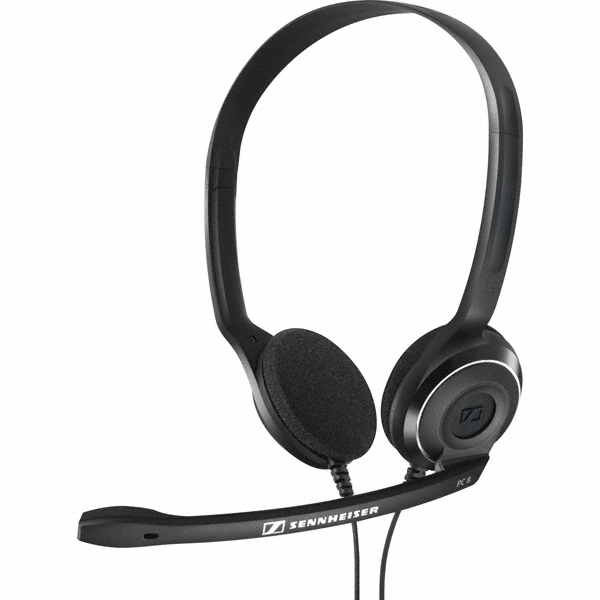 Sennheiser PC 8 Lightweight Noise Cancelling Stereo Headset For VOiP and Multimedia, USB (504197)