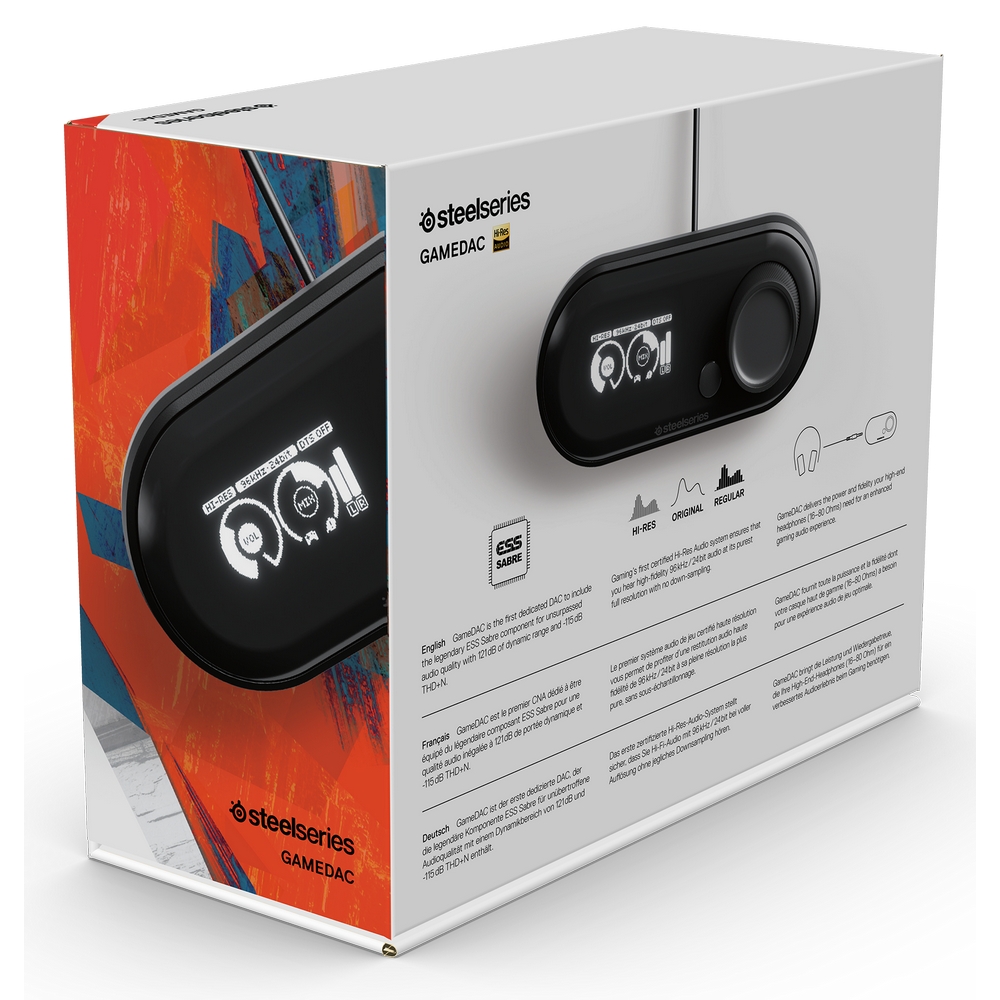 SteelSeries - SteelSeries GameDAC Certified Hi-Res gaming DAC and amp for PS4 and PC (PC/PS4 61370)