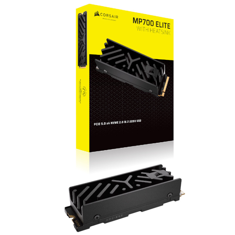 CORSAIR - Corsair Force MP700 Elite 1TB NVMe PCIe 5.0 M.2 Solid State Drive with Heatsink