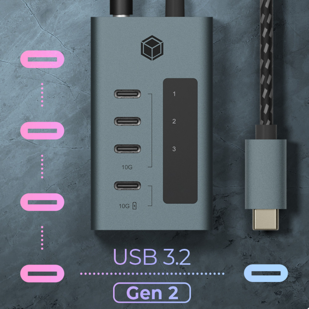 ICY BOX - IcyBox 4-port USB 3.2 Gen 2 Type-C® hub