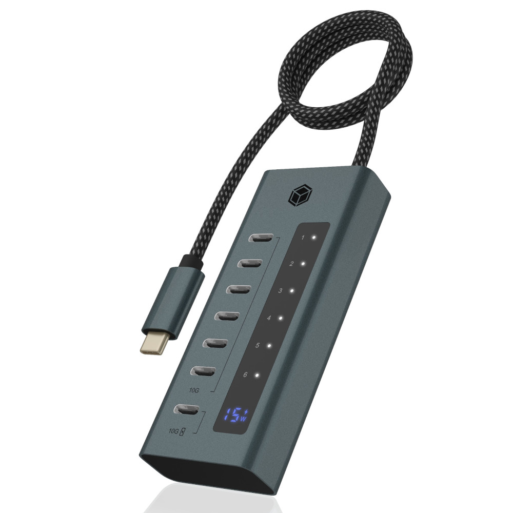 IcyBox 7-port USB 3.2 Gen 2 Type-C® hub