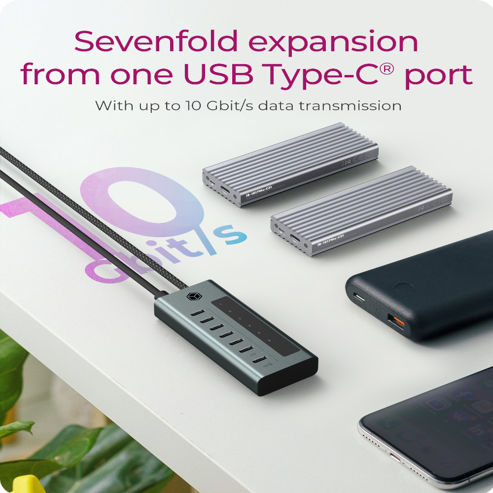 ICY BOX - IcyBox 7-port USB 3.2 Gen 2 Type-C® hub