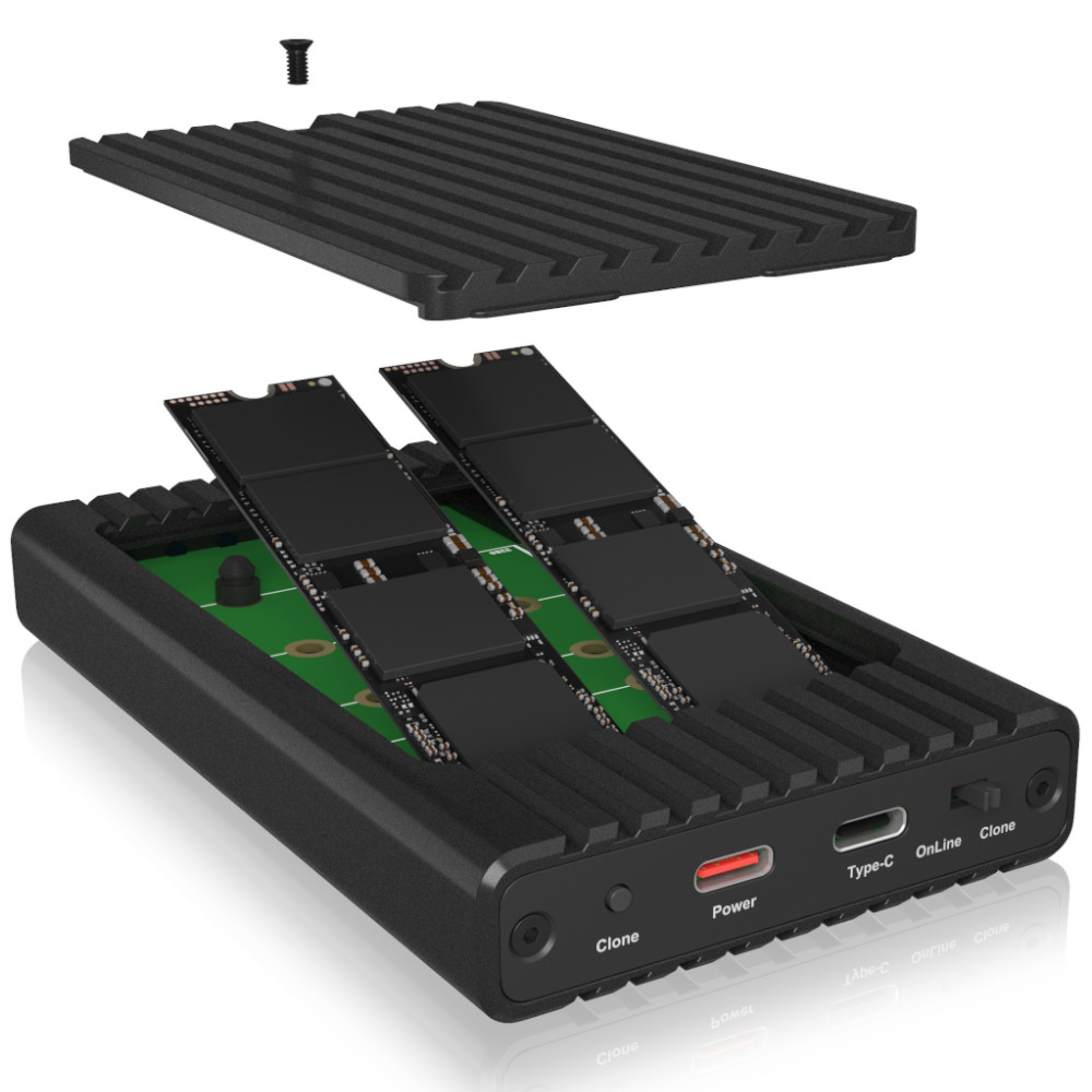 ICY BOX - IcyBox M.2 NVMe USB 3.2 Gen 2 Type-C®/A Clone & Docking Station