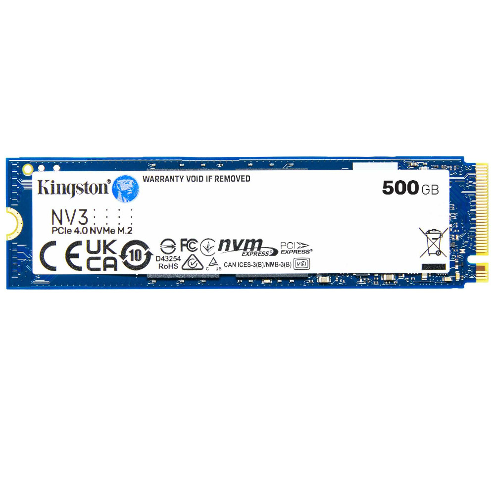 Kingston NV3 500GB PCI-e 4.0 NVMe M.2 Solid State Drive (SNV3S/500G)