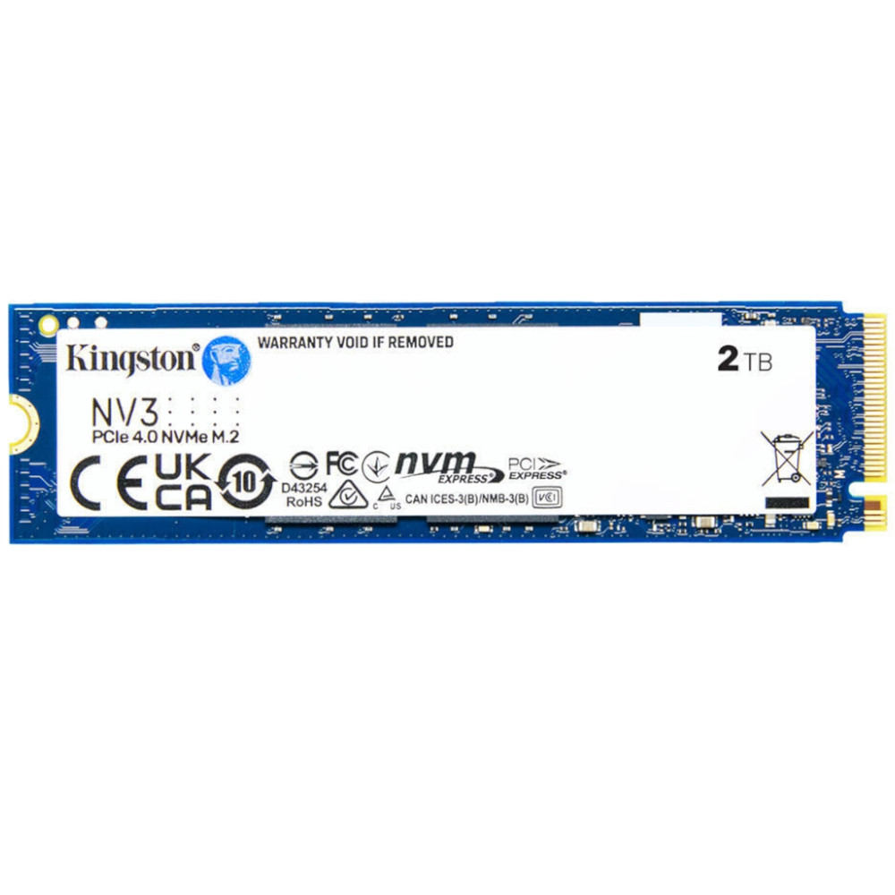 Kingston NV3 2TB PCI-e 4.0 NVMe M.2 Solid State Drive (SNV3S/2000G)