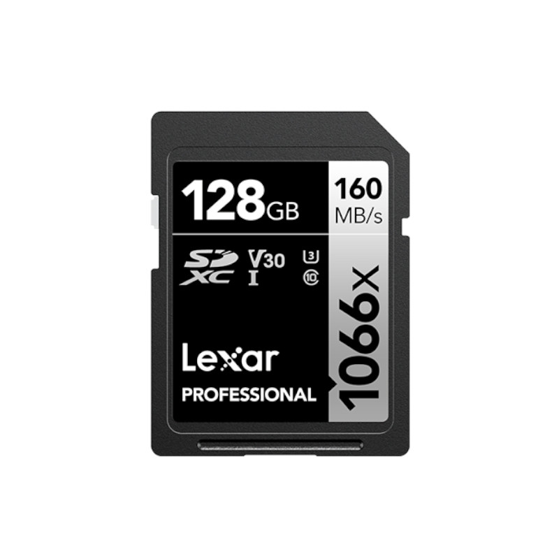 Lexar - Lexar Professional 1066x 128GB SDXC UHS-I Class 10 Flash Memory Card (LSD1066128G-BNNNG)
