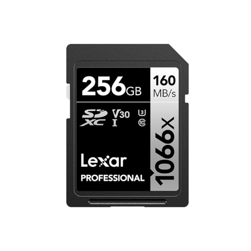 Lexar Professional 1066x 256GB SDXC UHS-I Class 10 Flash Memory Card (LSD1066128G-BNNNG)