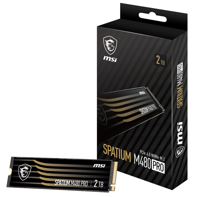MSI SPATIUM M480 Pro 2TB SSD PCIe 4.0 NVMe M.2 Solid State Drive