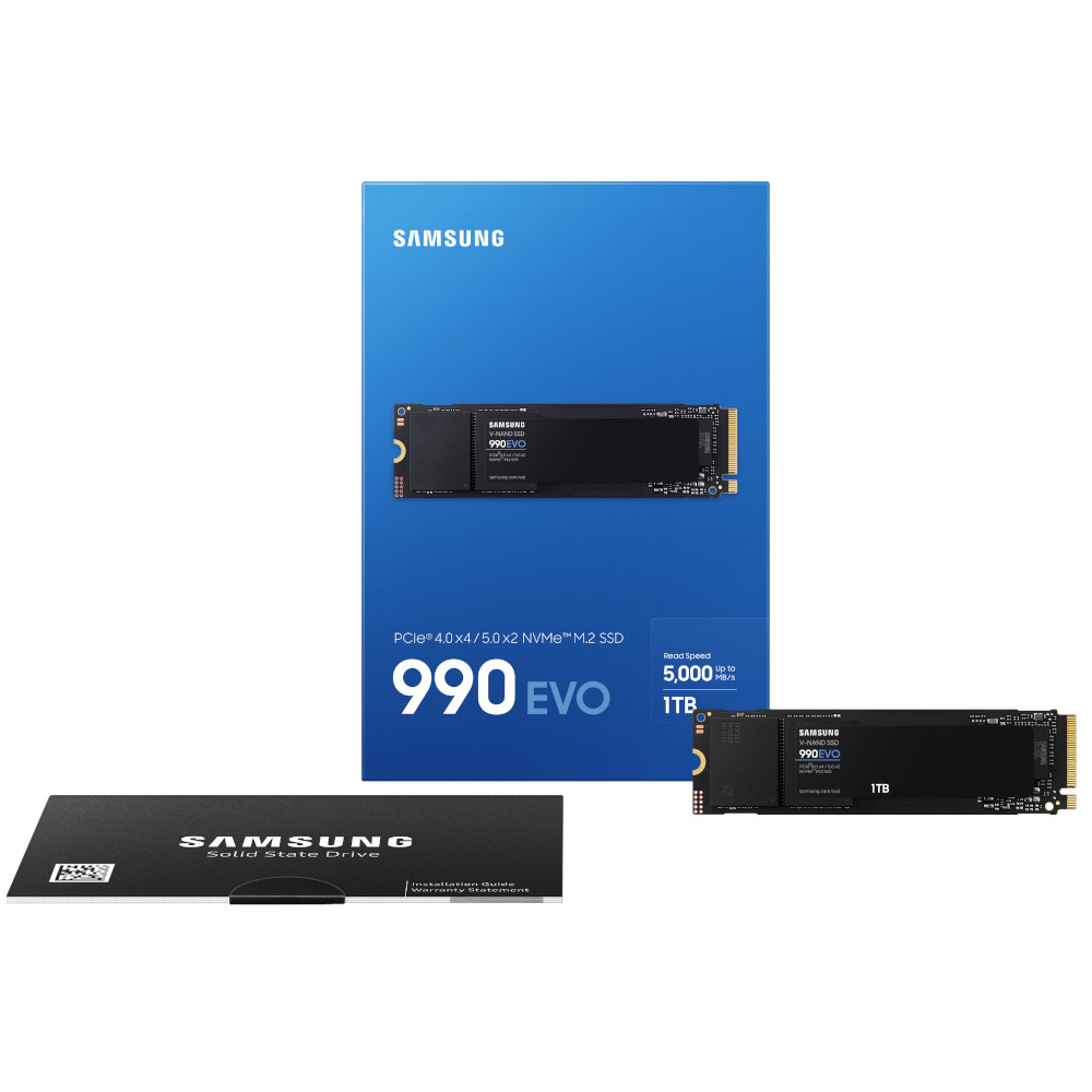 Samsung - Samsung 990 Evo 1TB M.2 2280 PCI-e 4.0 / 5.0 Hybrid NVMe Solid State Drive