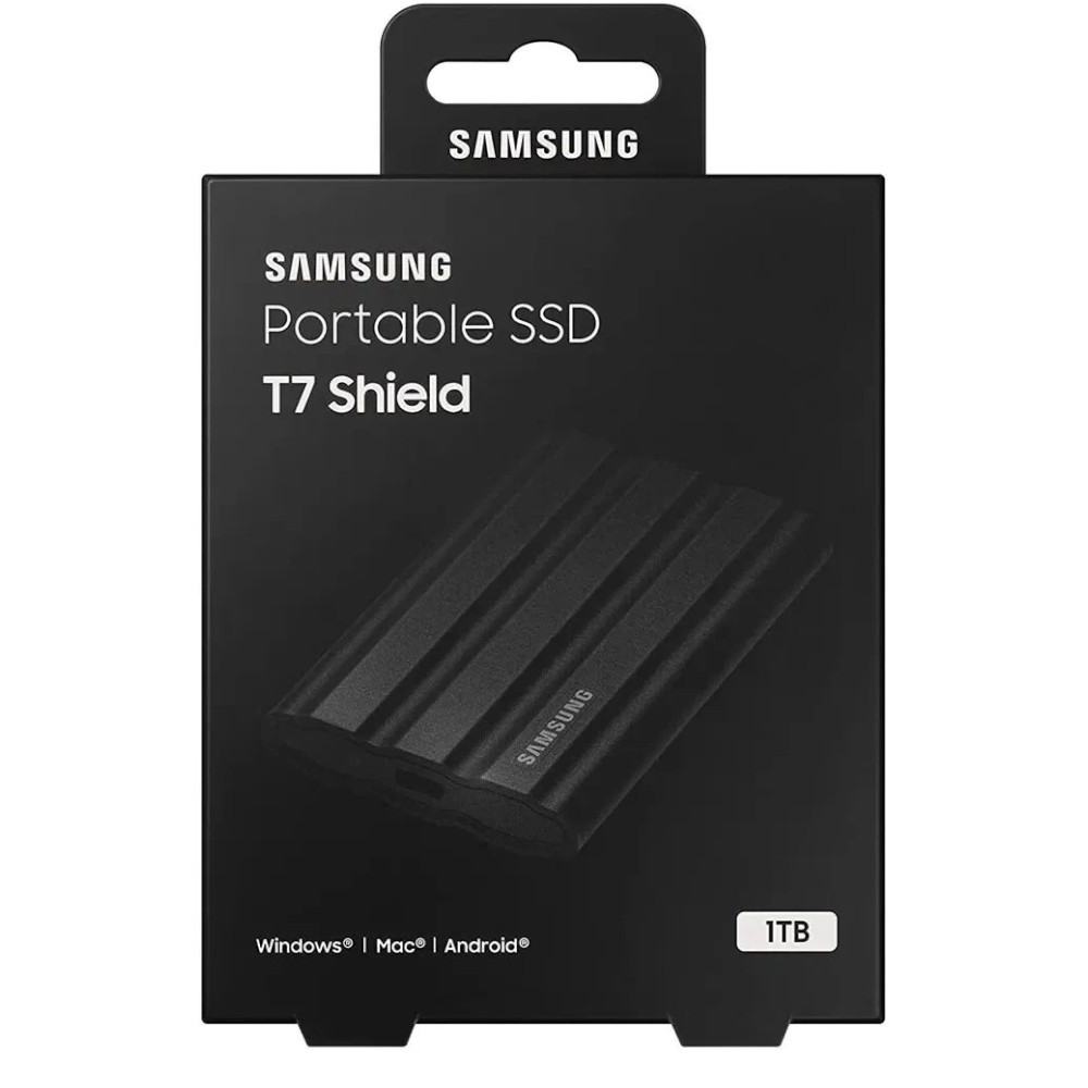 Samsung - Samsung T7 Shield 1TB Portable SSD - Black
