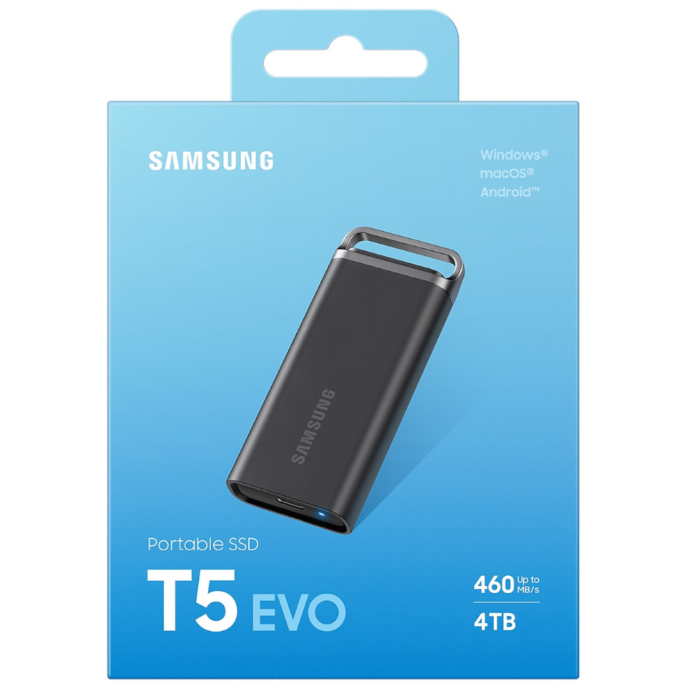 Samsung - Samsung T5 Evo 4TB Portable USB 3.2 Gen 1 SSD - Black