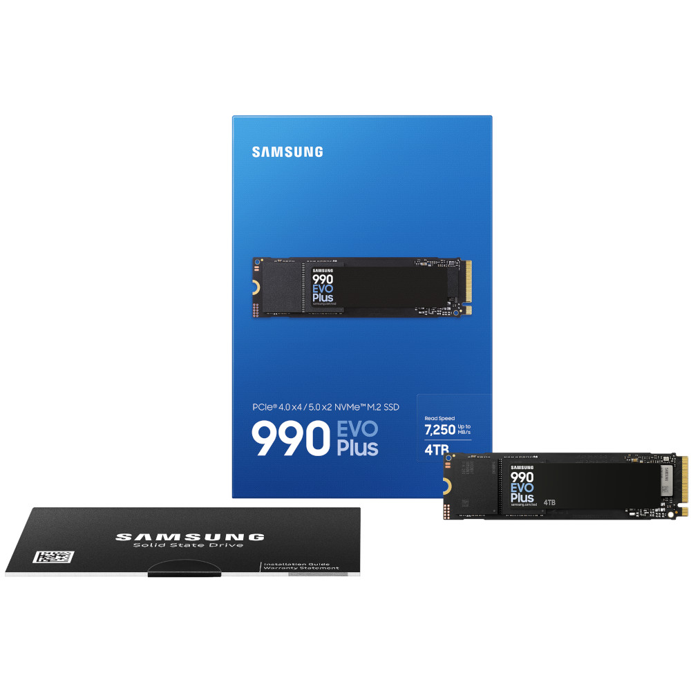 Samsung - Samsung 990 Evo PLUS 4TB M.2 2280 PCI-e 4.0 / 5.0 Hybrid NVMe Solid State Drive