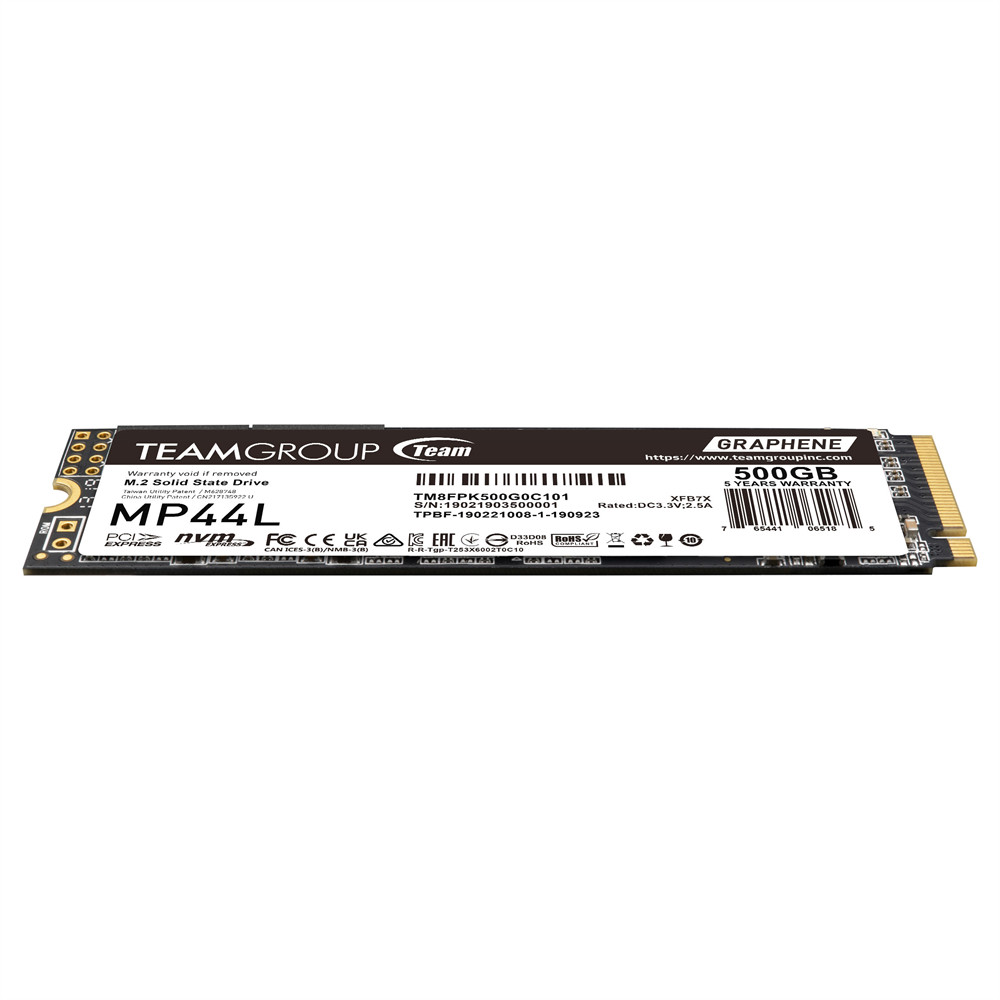 Team Group - Team Group MP44L 500GB SSD M.2 2280 NVME PCI-E Gen4 Solid State Drive