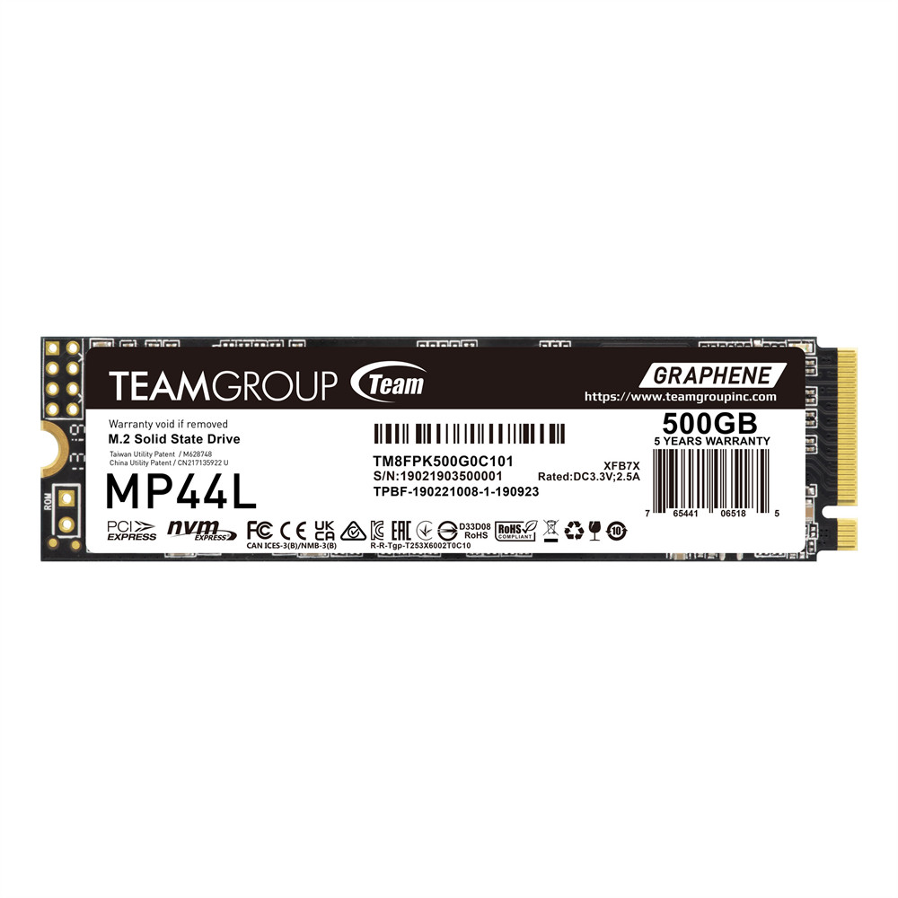 Team Group - Team Group MP44L 500GB SSD M.2 2280 NVME PCI-E Gen4 Solid State Drive