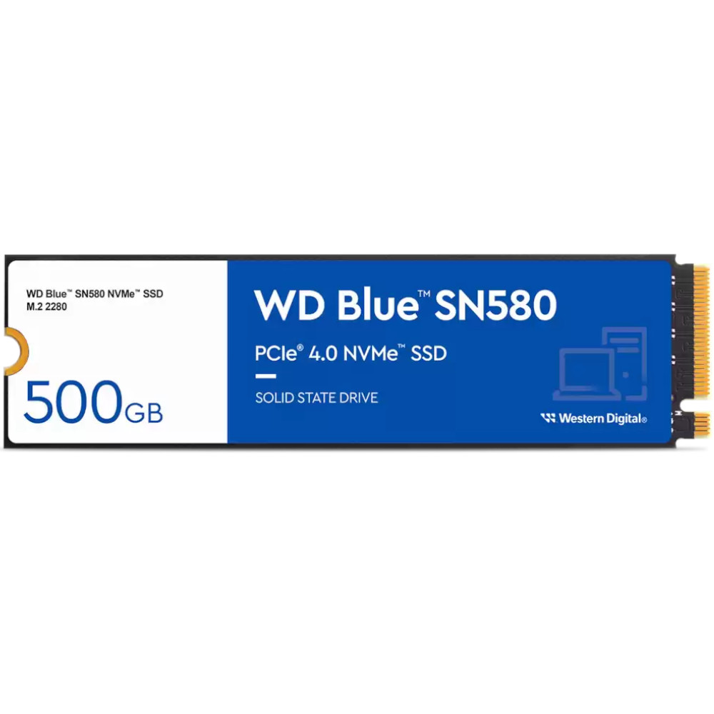 WD Blue SN580 500GB SSD NVME M.2 2280 PCIe Gen4 Solid State Drive