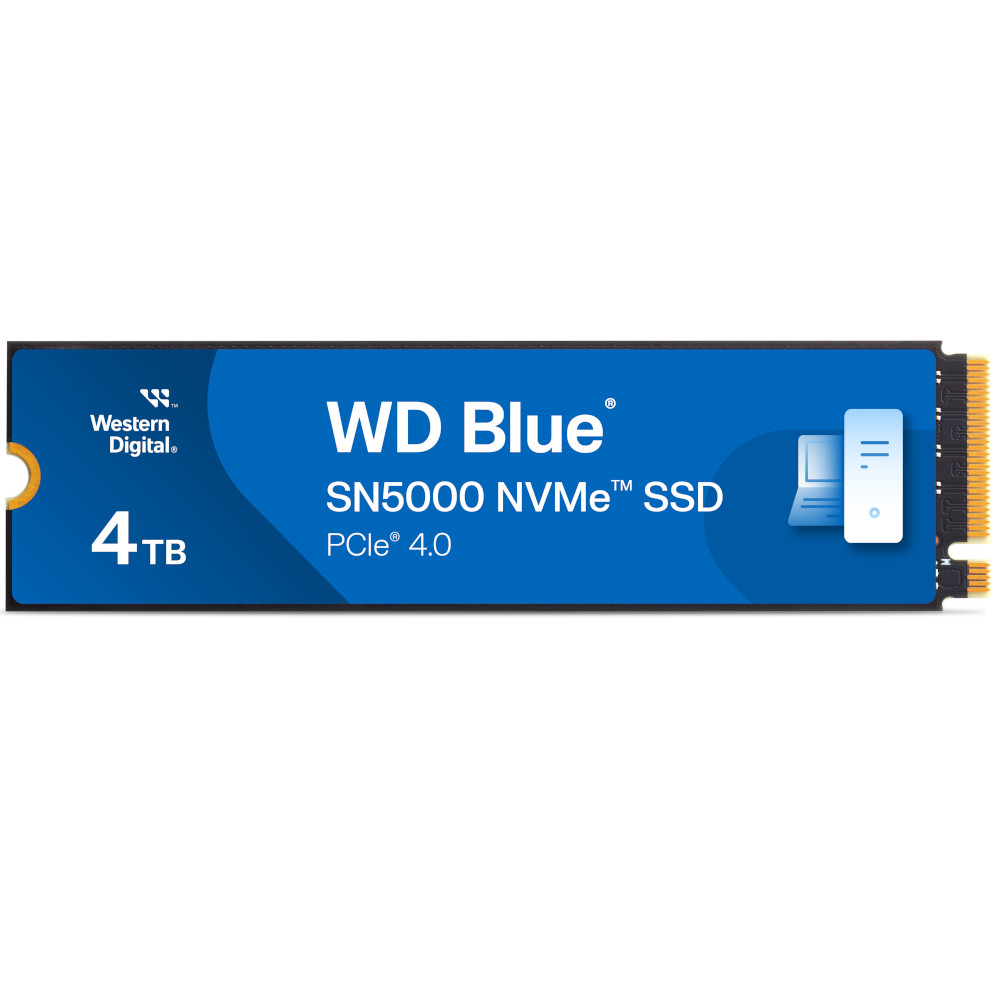 WD - WD Blue SN5000 4TB SSD NVME M.2 2280 PCIe Gen4 Solid State Drive