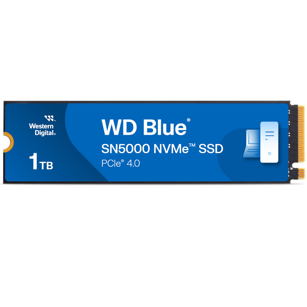 WD - WD Blue SN5000 1TB SSD NVME M.2 2280 PCIe Gen4 Solid State Drive