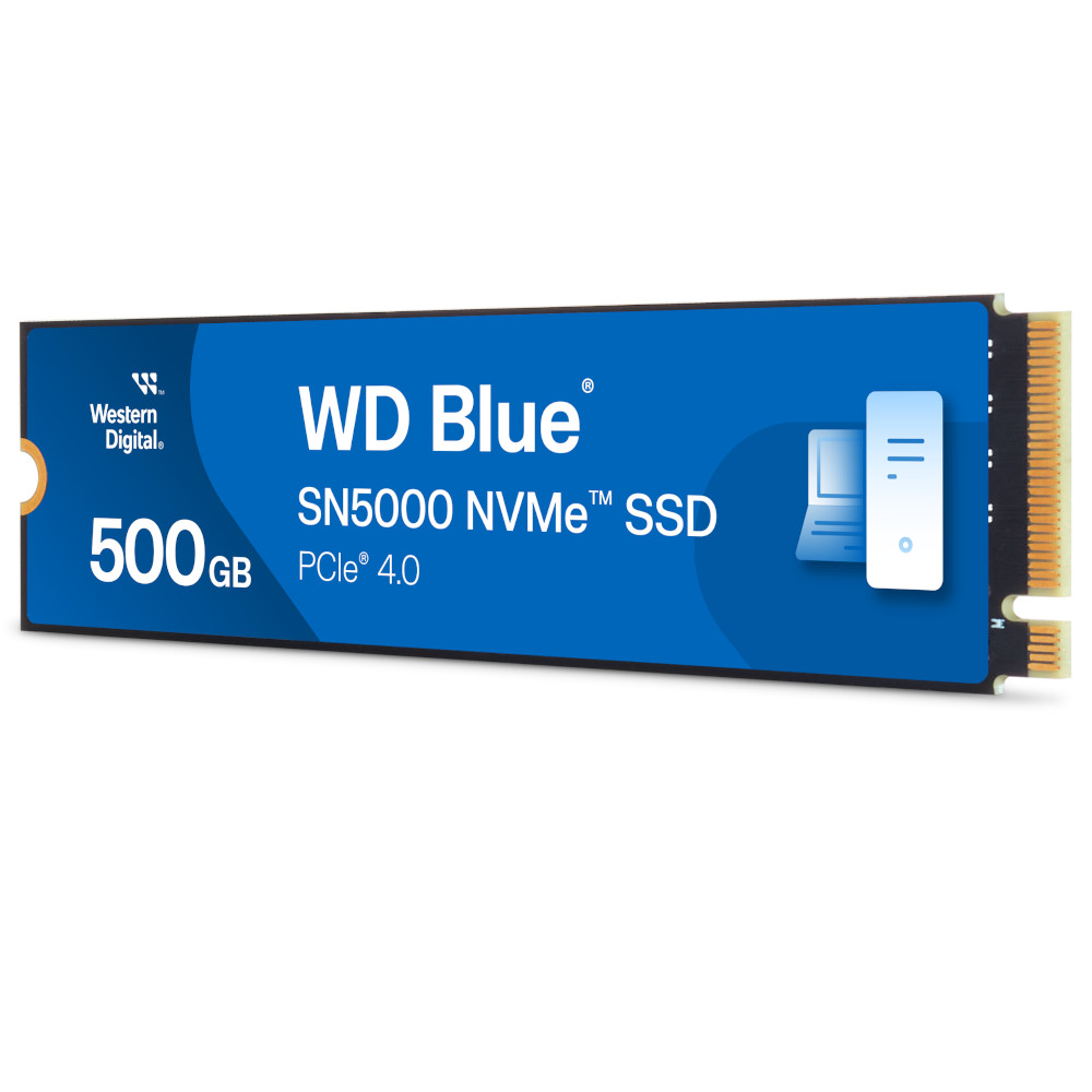 WD - WD Blue SN5000 500GB SSD NVME M.2 2280 PCIe Gen4 Solid State Drive