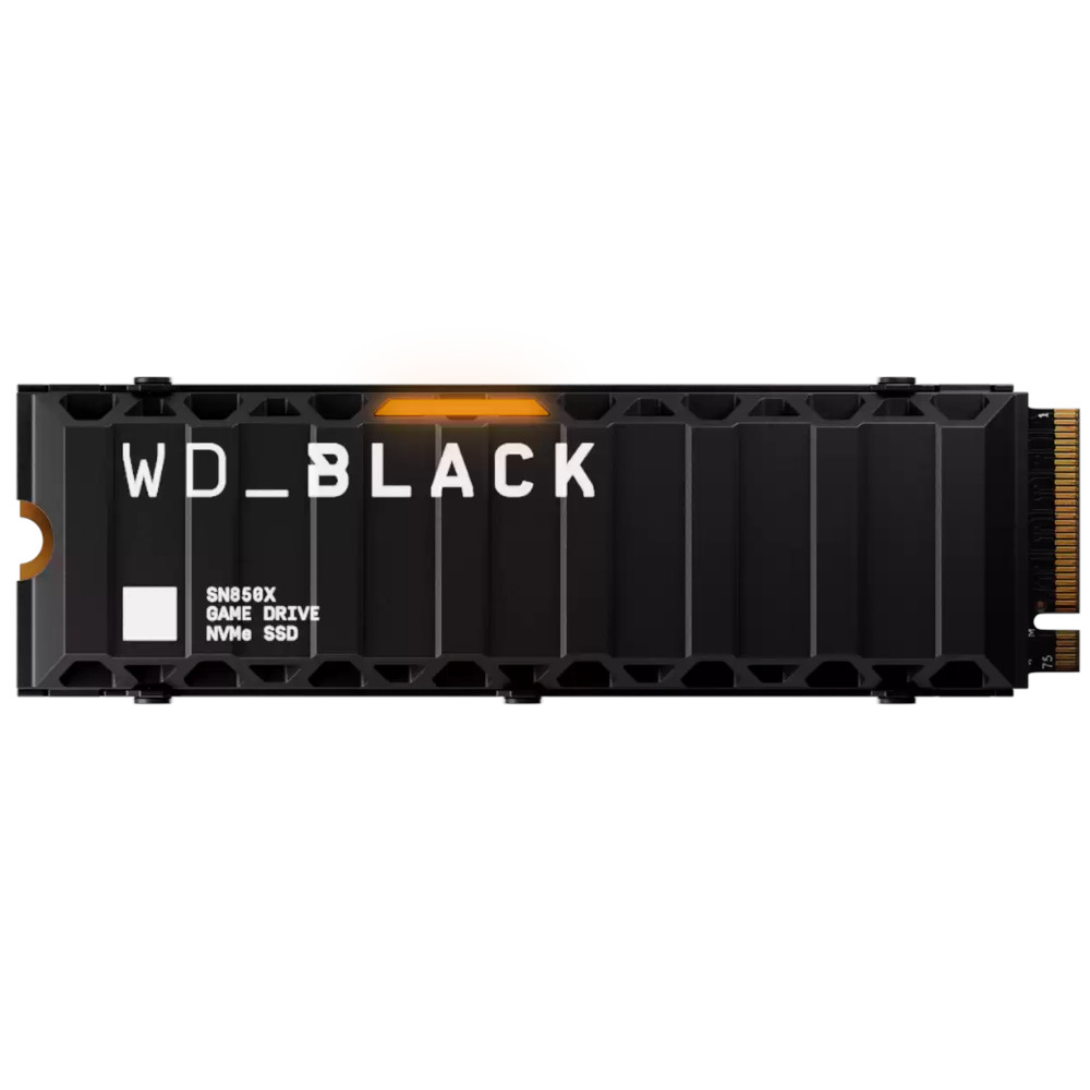 WD - WD Black SN850X 8TB SSD M.2 2280 NVME PCI-E Gen4 Solid State Drive with Heatsink