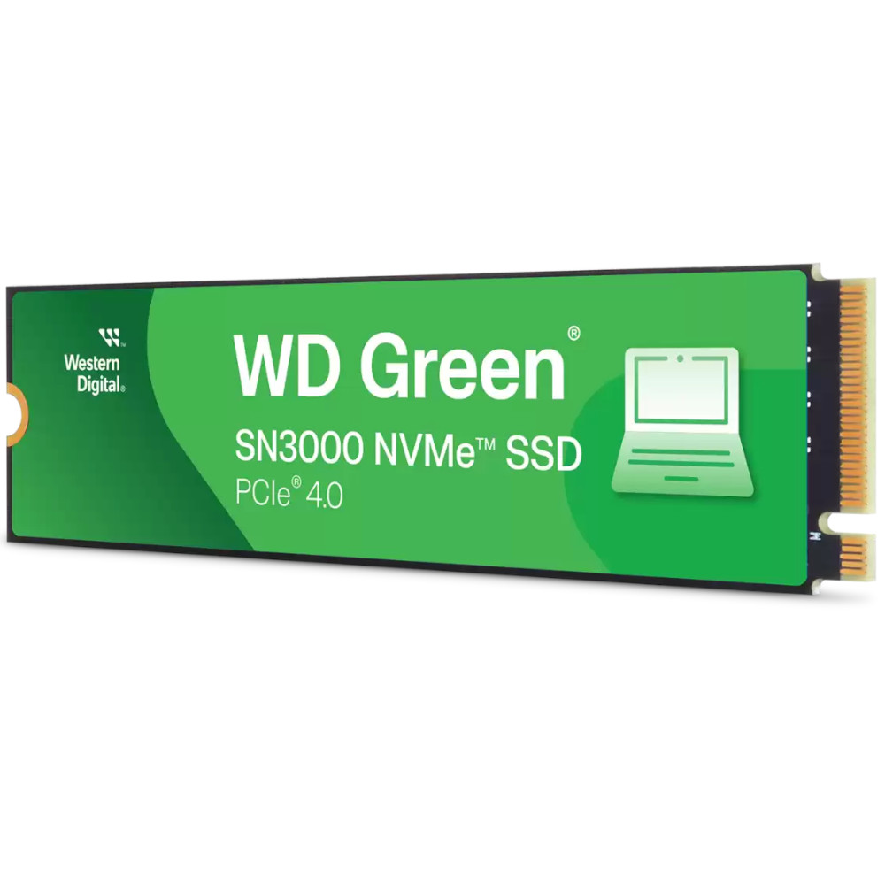 WD - WD Green SN3000 1TB SSD NVME M.2 2280 PCIe 4.0 Solid State Drive