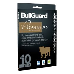 Bullguard - Bullguard Premium Protection 2019 10 User, Retail, Multi Device License, 1 Year