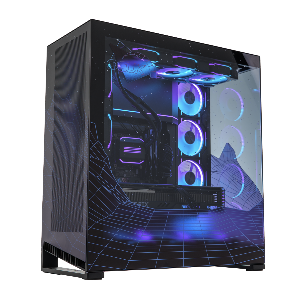 TechForge - TechForge Synthwave - Intel Core Ultra 9 285K, RTX 4080 Super Vaporwave Inspired Modded Gaming PC