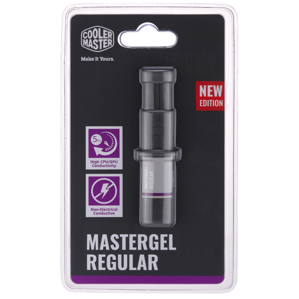 Cooler Master - Cooler Master MasterGel Regular 5 W/m-K Thermal Paste with Cleaner - 1.5ml