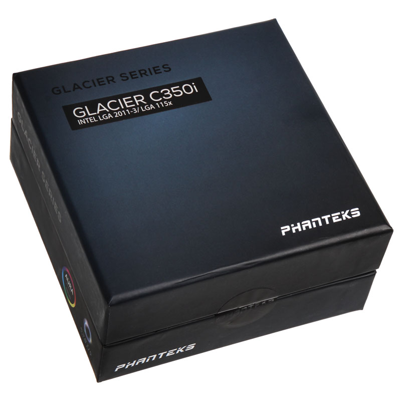Phanteks - Phanteks Glacier C350I CPU Water Block Acrylic Cover RGB LED - Chrome