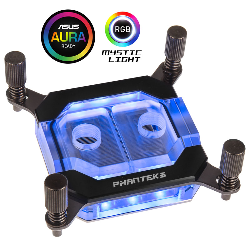 Phanteks - Phanteks Glacier C350I CPU Water Block Acrylic Cover RGB LED - Black