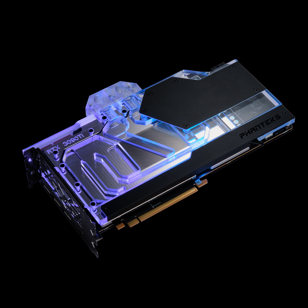 Phanteks - Phanteks Glacier RTX 3090Ti MSI Graphics Card Water Block with Backplate - Black