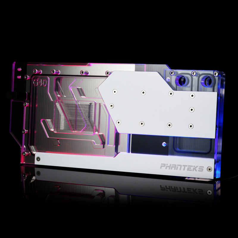 Phanteks - Phanteks Glacier G40 4090 ASUS Graphics Card Water Block with Back Plate - White