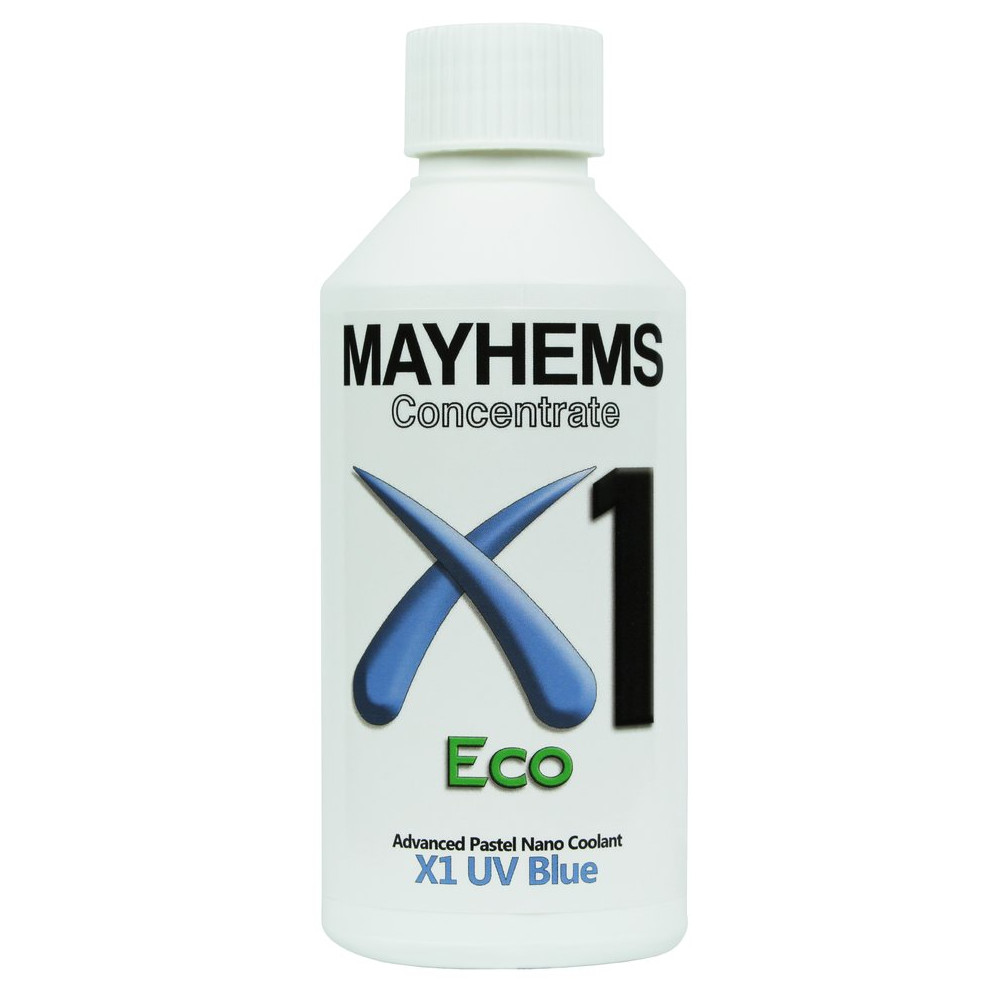 Mayhems - PC Coolant - X1 Concentrate - Eco Friendly Series, UV Fluorescent,  250 ml, Blue