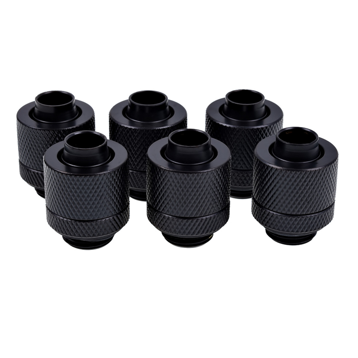 Alphacool Eiszapfen 13/10mm Deep Black Compression Fitting - Six Pack