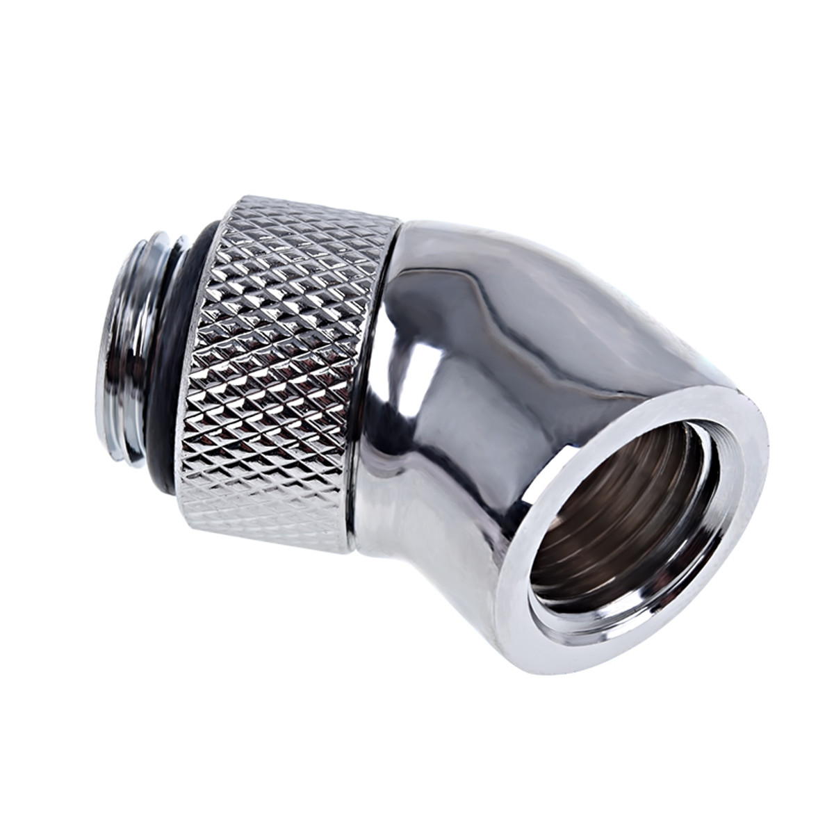 Alphacool - Alphacool Eiszapfen 45 Degree Angled Rotary Adaptor - Chrome
