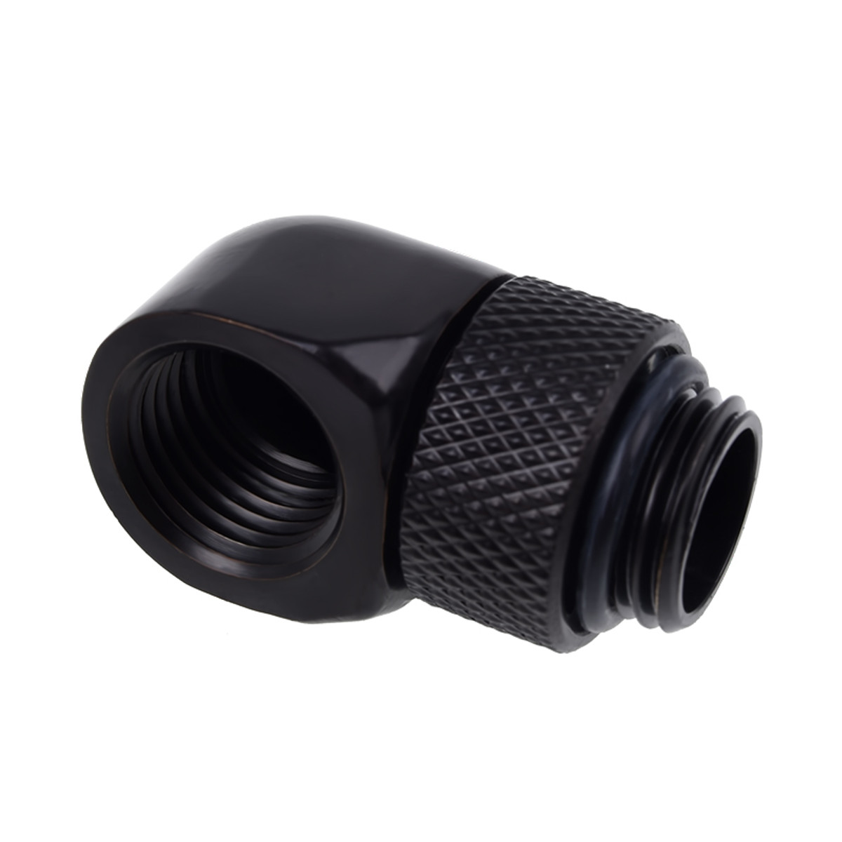 Alphacool - Alphacool Eiszapfen 90 Degree Angled Rotary Fitting -  Deep Black