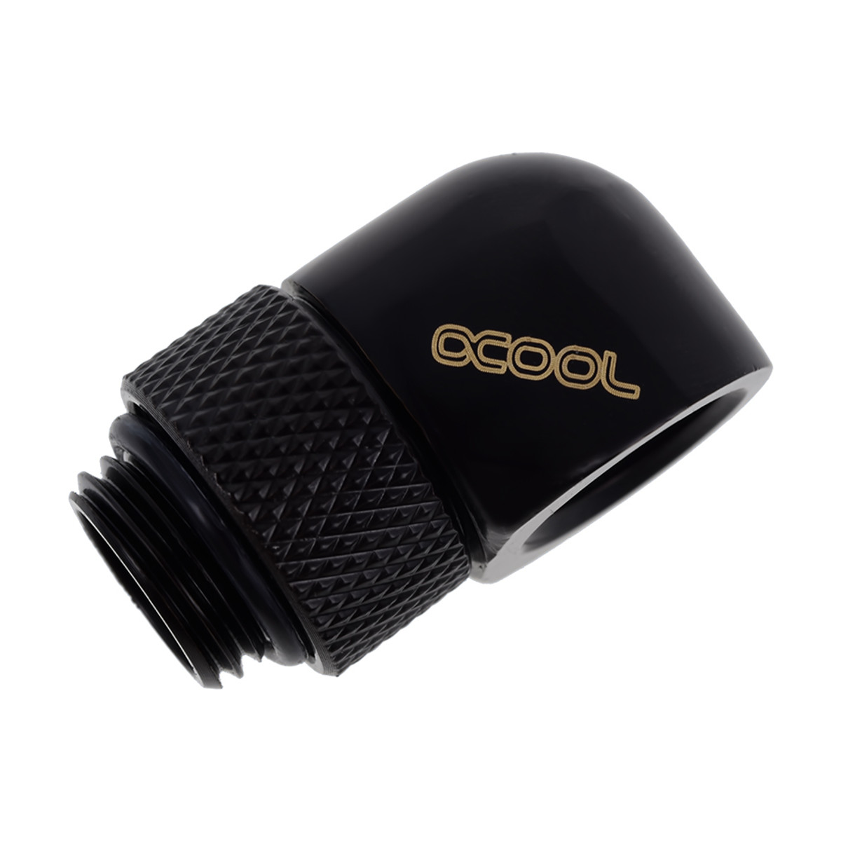 Alphacool - Alphacool Eiszapfen 90 Degree Angled Rotary Fitting -  Deep Black