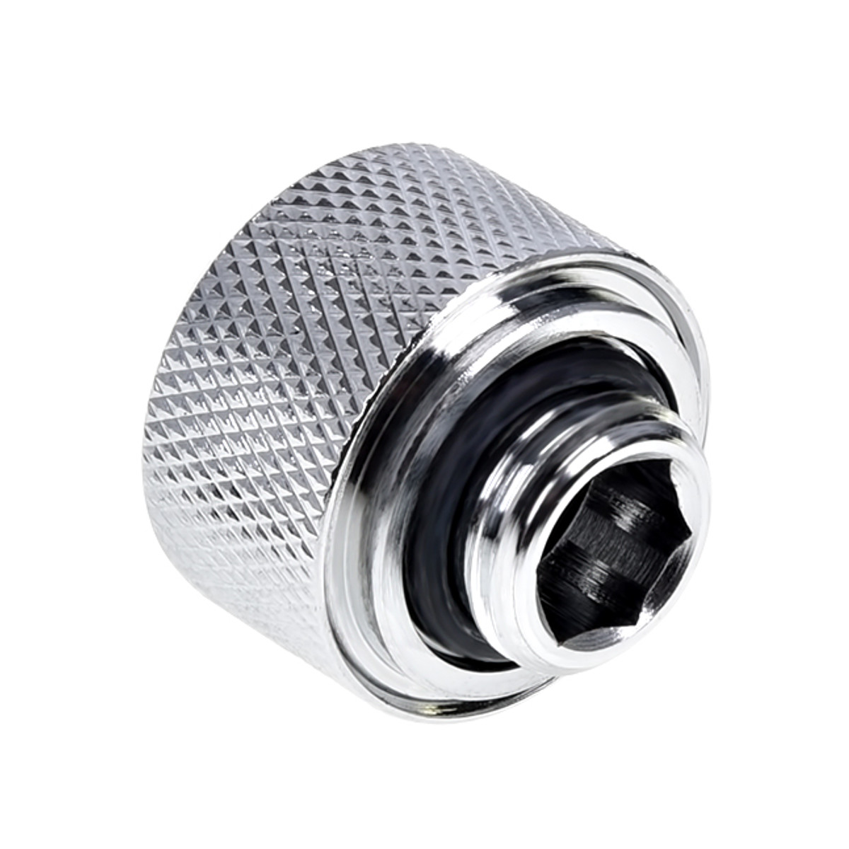 Alphacool - Alphacool Eiszapfen 16mm Chrome Hard Tube Compression Fittings - Six Pack