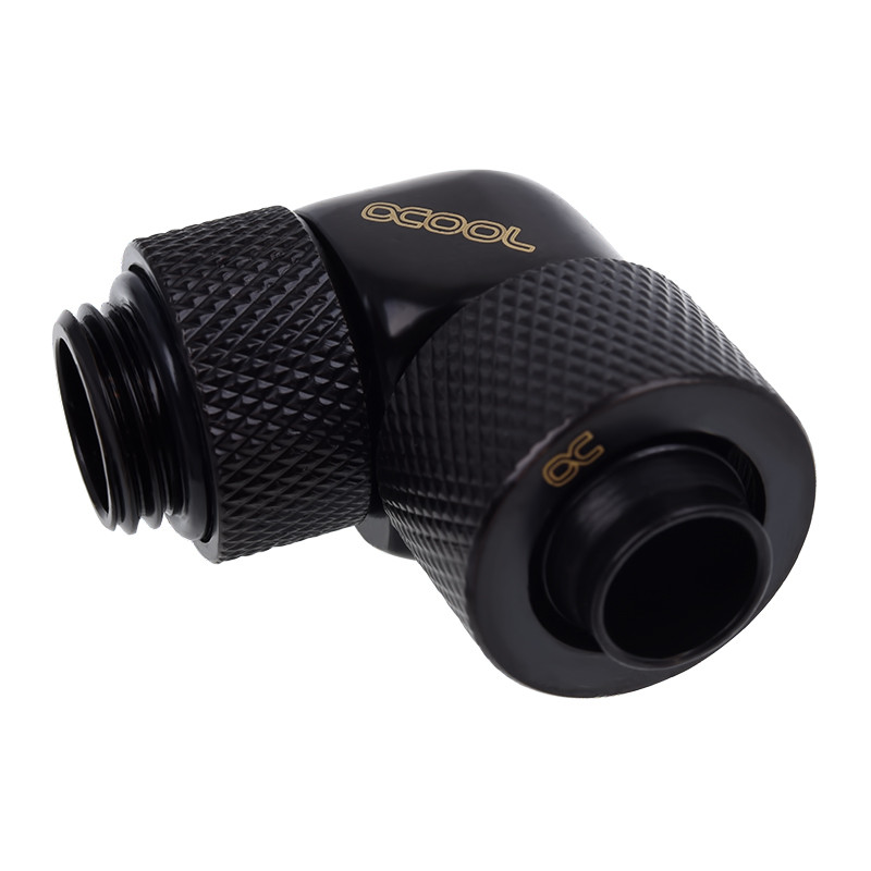 Alphacool Eiszapfen 13/10mm Threaded Rotatable 90 Degree G1 / 4 Fitting - Black