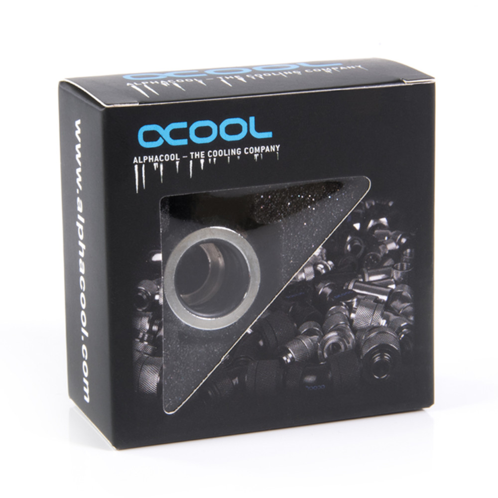 Alphacool - Alphacool Eiszapfen 14mm Chrome Hard Tube Compression Fitting - Six Pack
