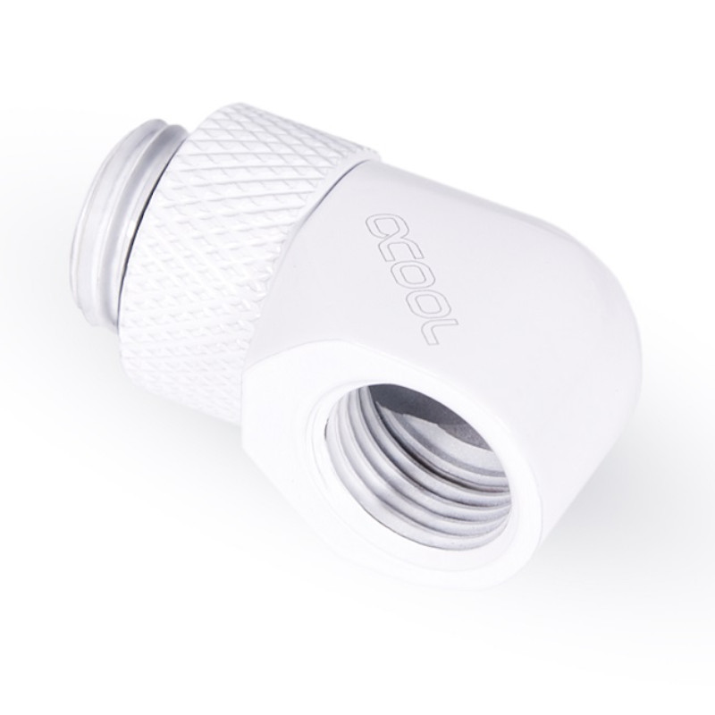 Alphacool Eiszapfen 90 Degree Angled Rotary Fitting - White