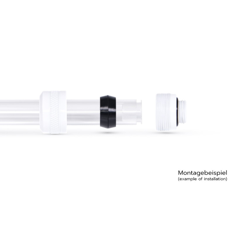 Alphacool - Alphacool Eiszapfen PRO 16mm Hard Tube Compression White Fitting - Six Pack