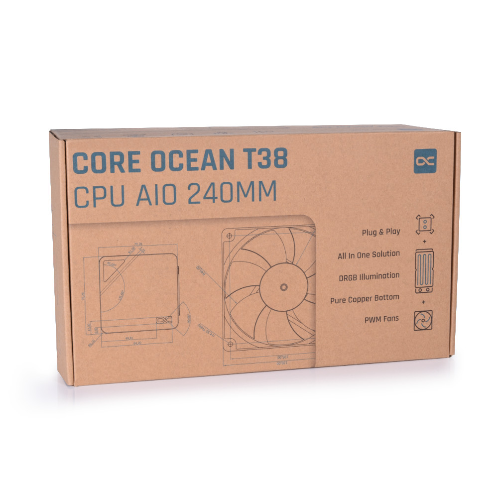 Alphacool - Alphacool Core Ocean T38 CPU Water Cooler - 240mm