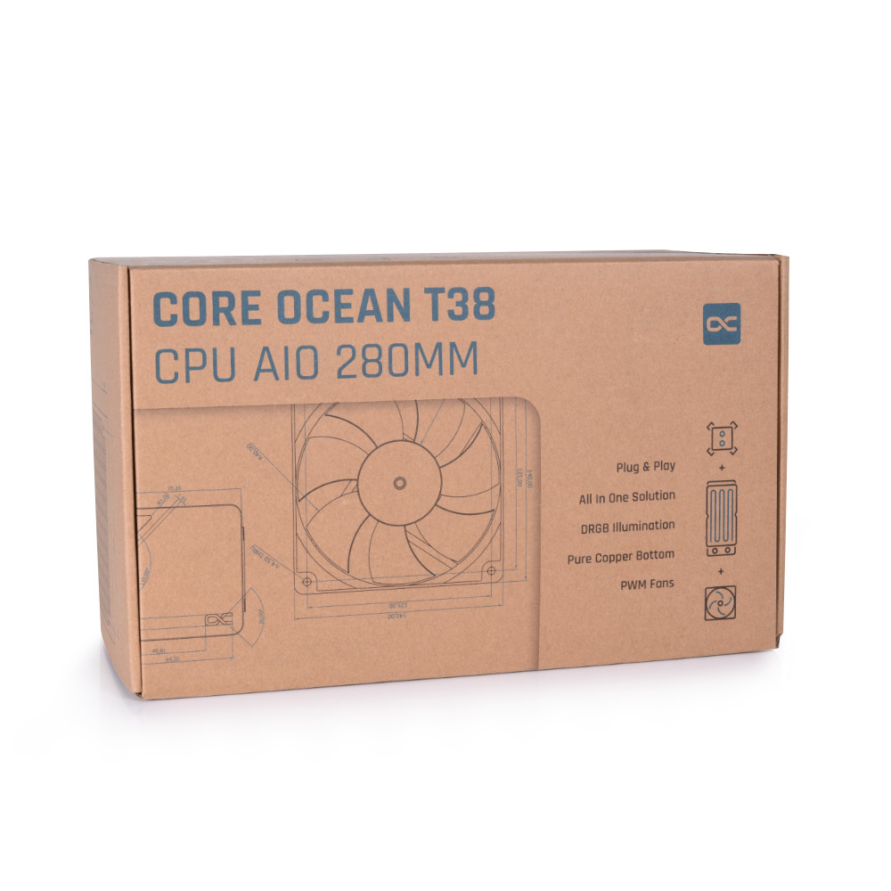 Alphacool - Alphacool Core Ocean T38 CPU Water Cooler - 280mm